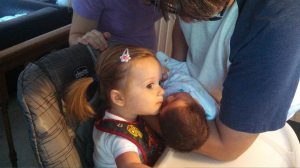 Big Sister immediately kissed her sissy.